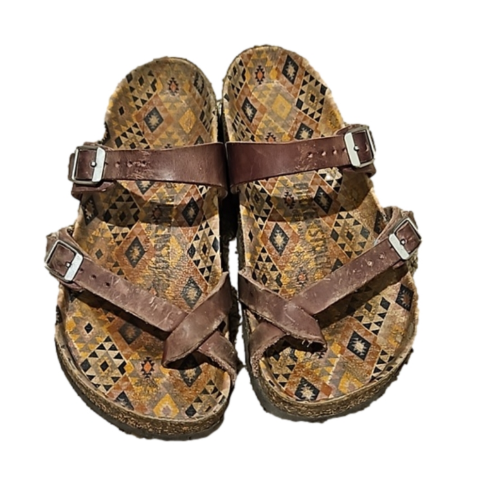 Used Birkenstock Mayari size 36 purple lavender oiled leather